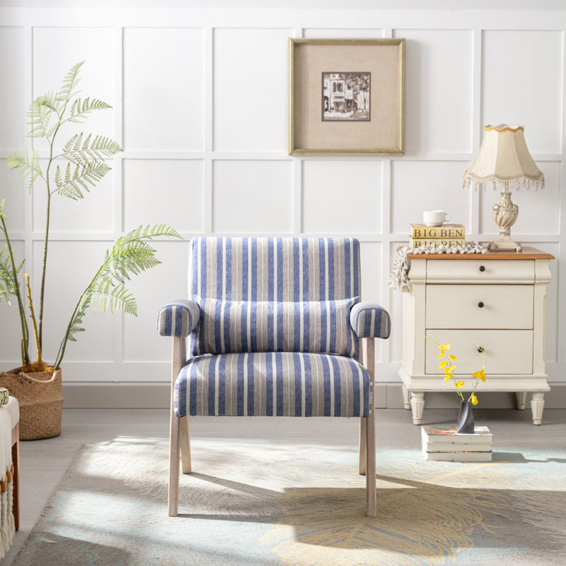 Chaise d'appoint, pieds en bois d'hévéa KD avec finition. Le tissu recouvre le siège. Avec coussin