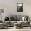 "Benches on the Boardwalk", art mural sur toile flottant noir, design par Jadei-1128155189-1127436498