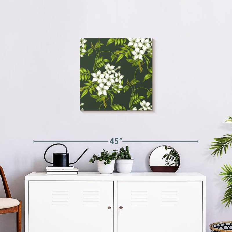 Harnek, jasmin, vignes et fleurs, H 20 po x l 20 po