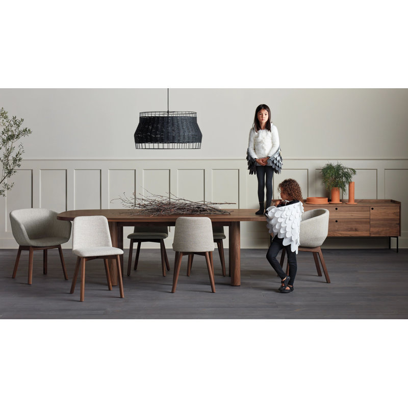 Good Times Oval Solid Wood Dining Table, Walnut, 45" W x 100" L