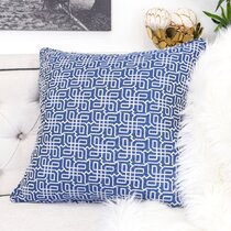 Outdoor Pillows with Insert Navy 18x18 Patio Accent Throw Pillows –  Fabritones
