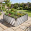 Galvanized Raised Garden Bed Rectangular Outdoor Planter Box
