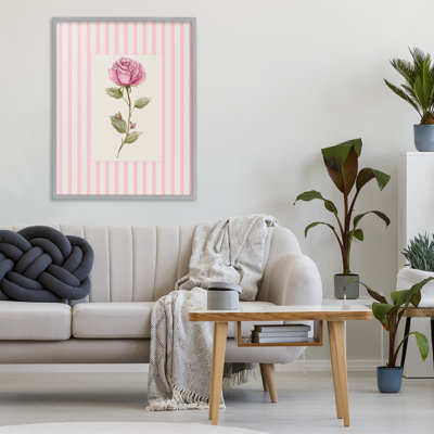 Giclée rose à rayures roses, design par Lisa Wehmeyer