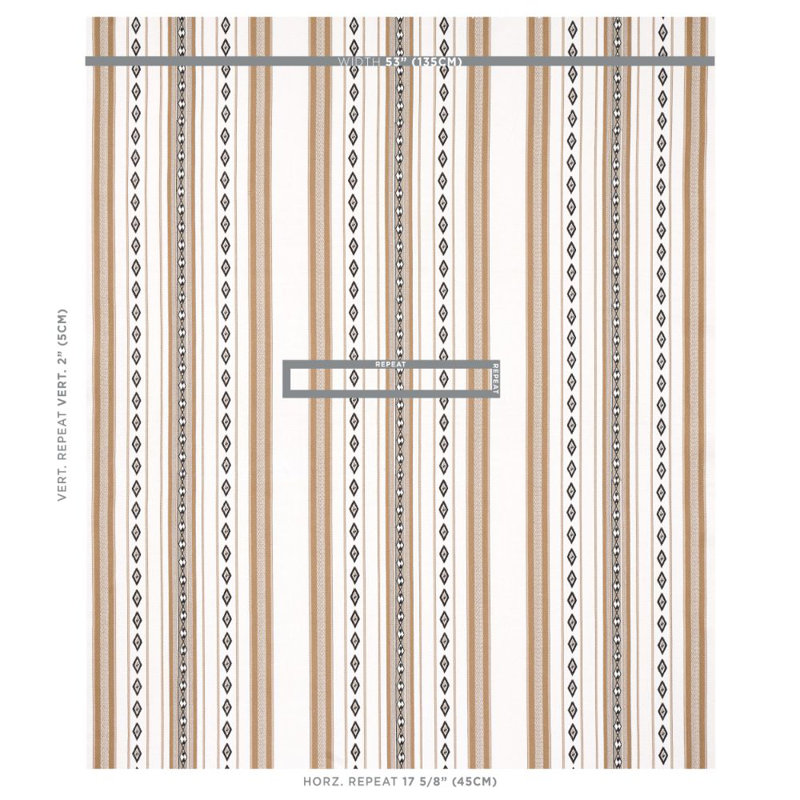 Tissu à rayures Dakota, Neutre