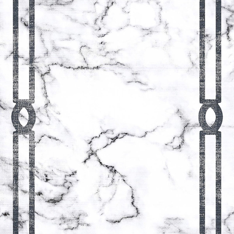 Tapis blanc / noir en polyester tissé à la machine à motif géométrique rectangulaire 1 pi 8 po x 2 pi 7 po Mickael