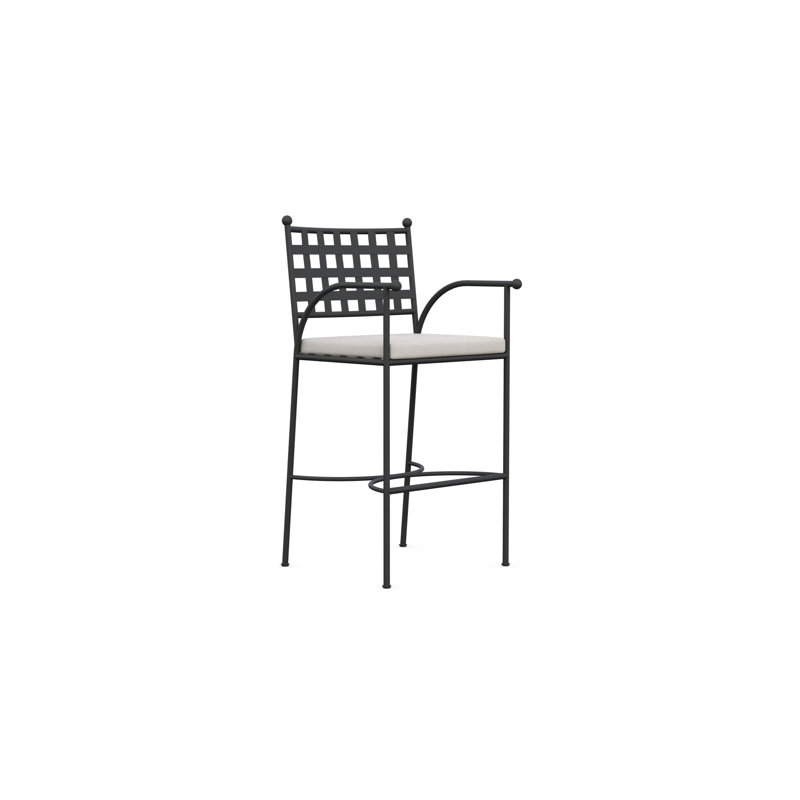 Athens Counter Stool + Linen Cushion, 32.13"