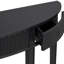 Console avec quatre pieds en pin et tiroir à rayures verticales noires - Surface minimaliste pour 4 surfaces et 3 tiroirs