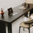 Black Rectangular Solid Wood writing desk-117867019