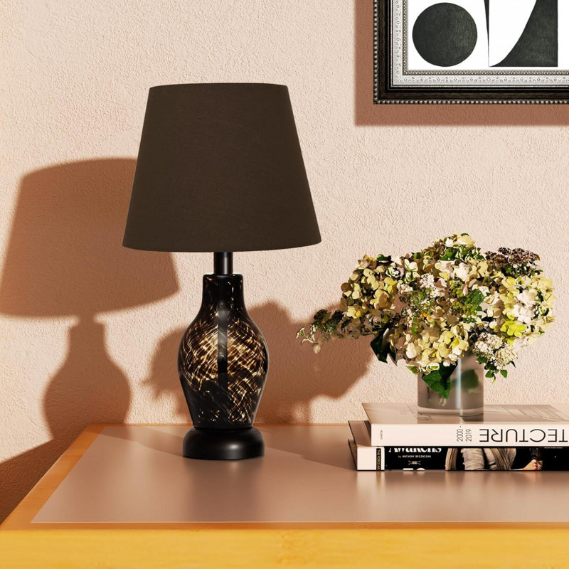 Lampe de chevet, lampe en verre pour le salon, corps en forme de bouteille de vin, ampoule incluse, éclairage ambiant chaleureux, cadeau pour le Nouvel An de Noël