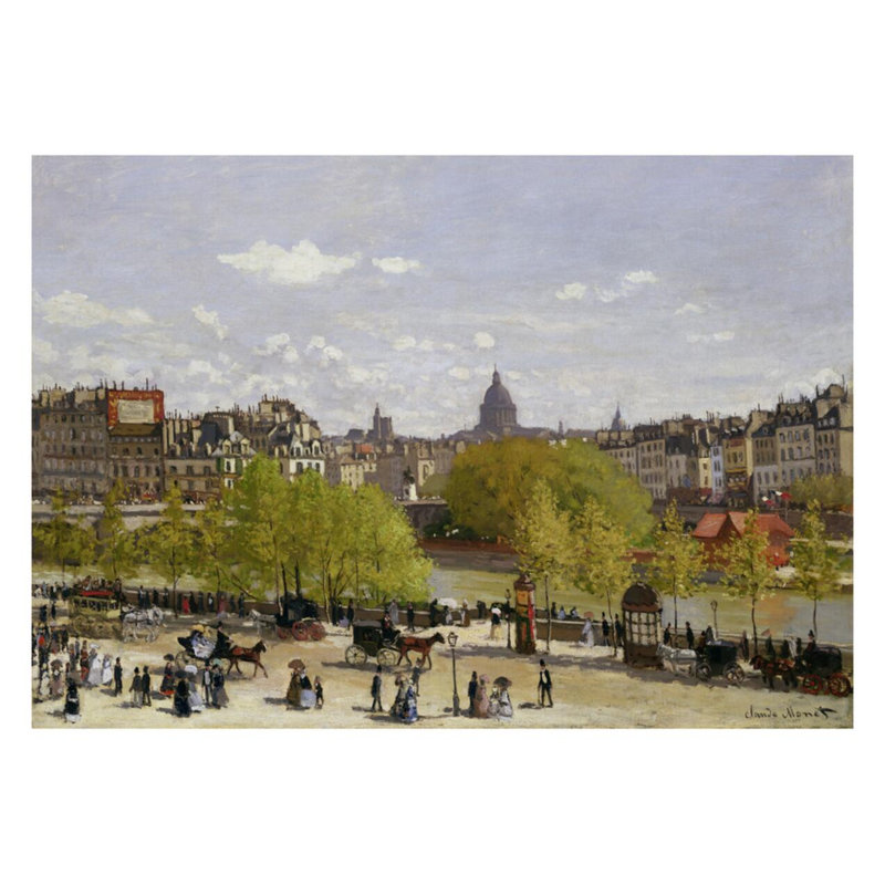 Quai du Louvre Paris par Claude Monet - Estampe numérique, H 22 po x l 28 po