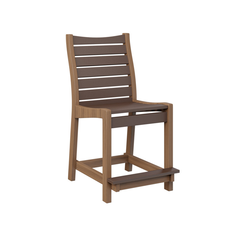 Bristol Outdoor Bar Stool, Chocolate Brown, Antique Mahogany