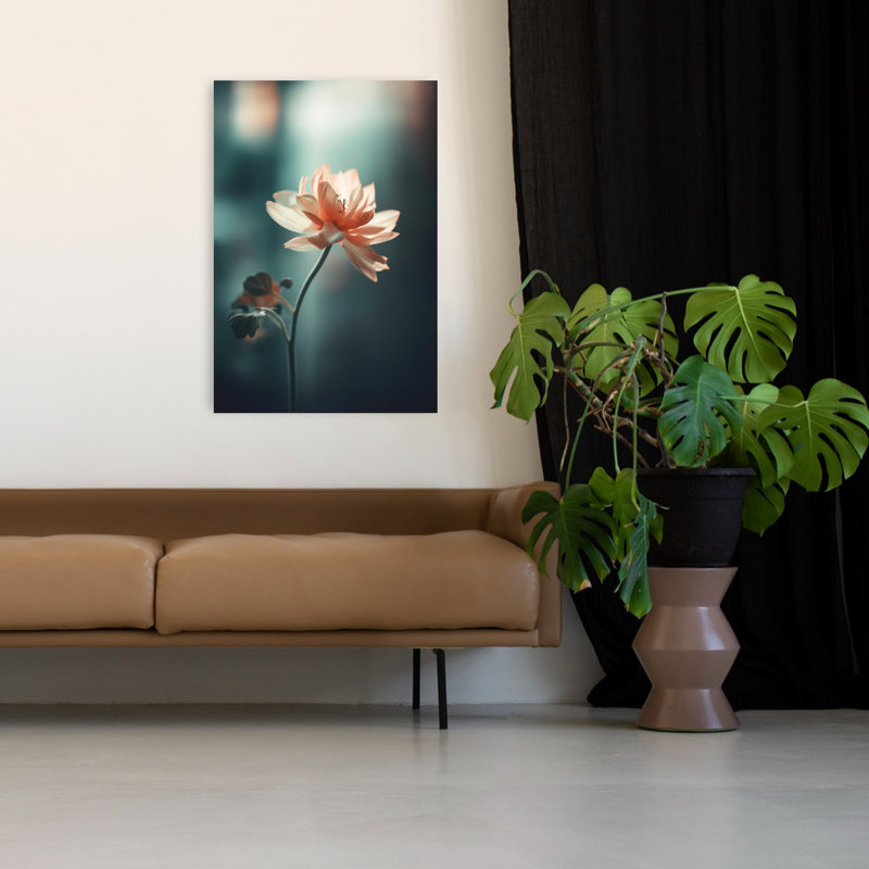" Petal Serenity Contemporary Elegant Modern Flower Nature Wall Art Print " Print, H 48 po x l 32 po