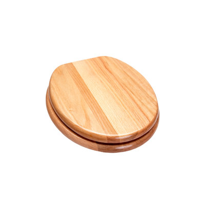 Siège de toilette rond en chêne massif Designer