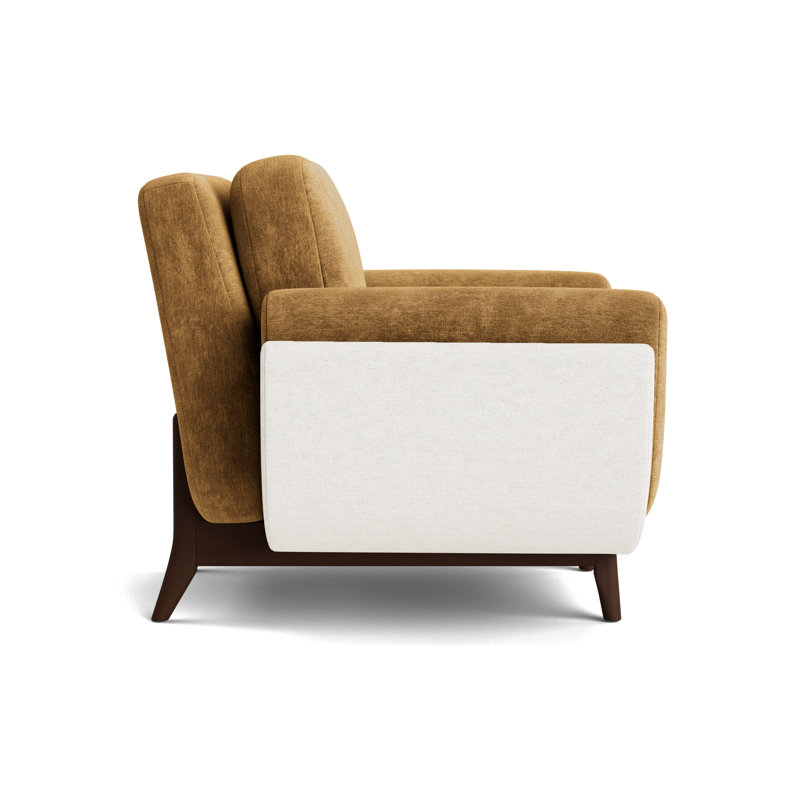 Regatta Chair, Vintage Chenille-Bronze/Textured Slub Weave-Linen, Sienna
