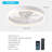 20" 6-Speed LED Dimmable RGB Reversible Modern Caged Ceiling Fan With Light And Remote Control