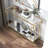 43.25'' Glass Top Console Table