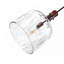 Suspension simple en verre martelé transparent, 1 lumière, 30 cm (12 pouces), à intensité variable, certifiée ETL, idéale pour îlot de cuisine.