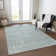 Machine Washable Indoor/Outdoor Xhevrie Turquoise Rug