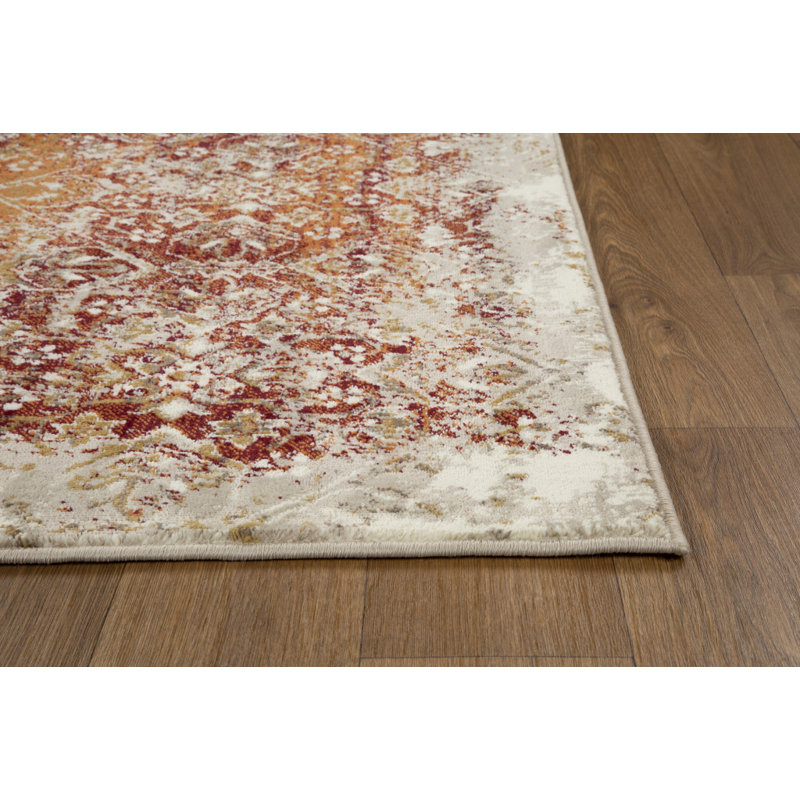 Tapis oriental rouille 5 pi x 8 pi Dhurrie