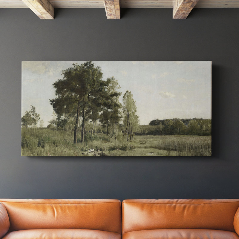 Série paysage - DCCDXV - Toile tendue avec châssis - Prêt à être accroché, H 20 po x l 40 po