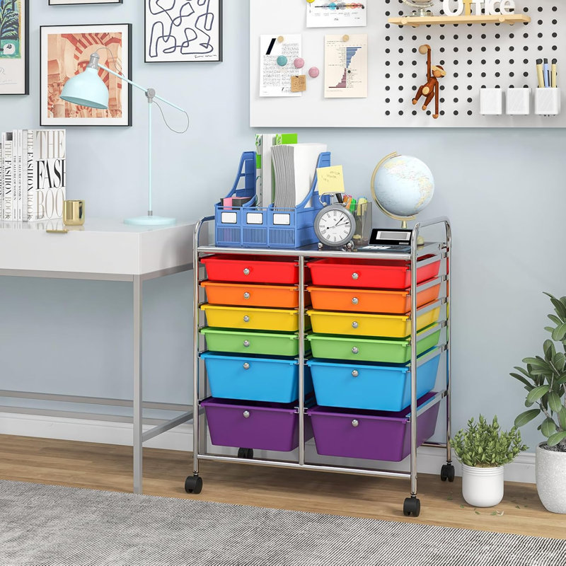 Commode de rangement à 12 tiroirs Vicknair