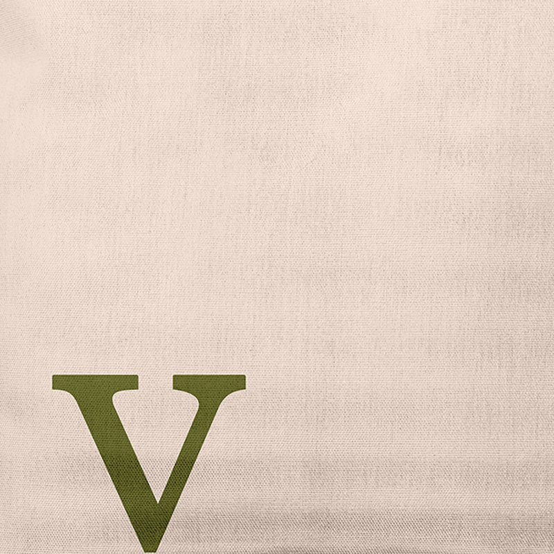 Coussin décoratif intérieur / extérieur Modern Monogram, Olive