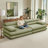 The Serenity 118'' Boneless Curved Sofa Linen-Blend Chenille A Fully Assembled-906672493