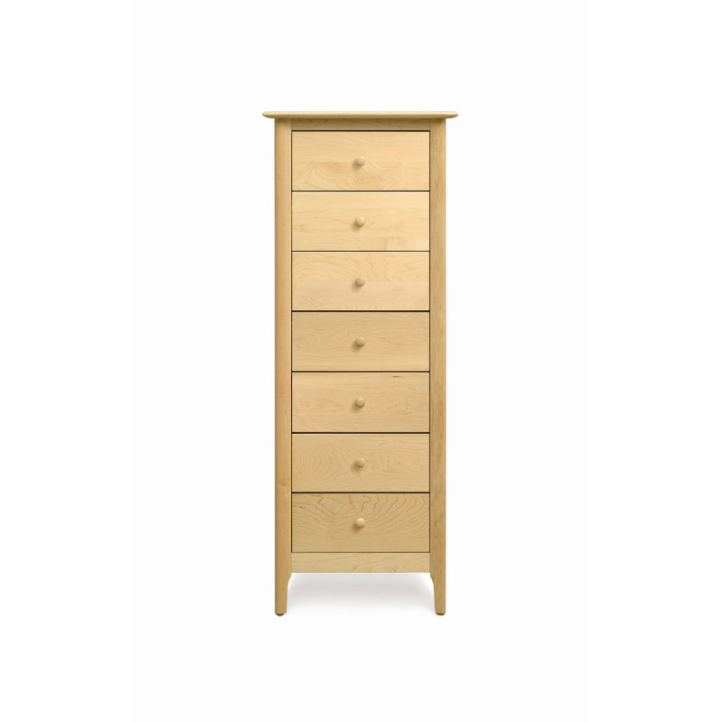 Sarah 7 - Drawer Solid Wood Dresser, Natural Maple