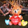 Valentine's Day Bear Holding Heart Inflatable Decoration