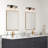 Sasakwa 3-light Dimmable Black Vanity Light