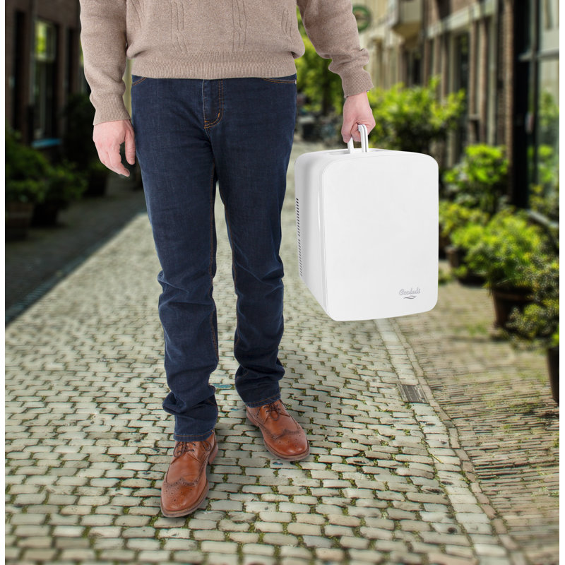 Cooluli Vibe 0.53 Cubic Feet Portable Countertop Mini Fridge, White