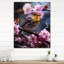 Horloge murale oiseau sur fleur Cherry III-1946695251