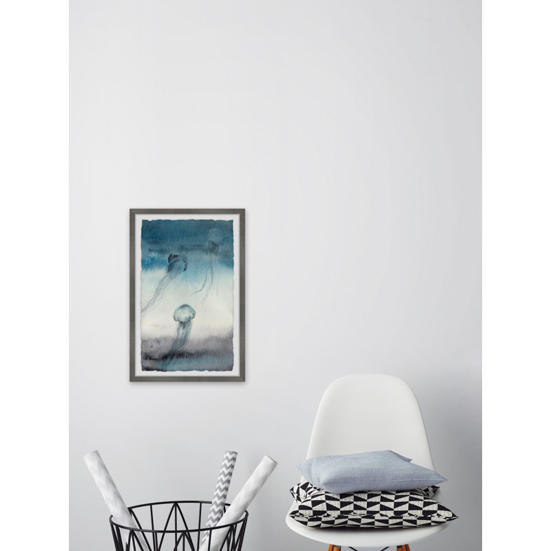 Jellyfish Gather - Single Picture Frame Print, 91cm H x 61cm W x 3.81cm D