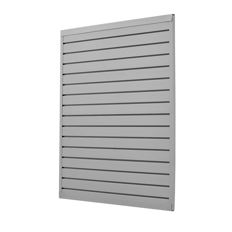 Slat Wall Paneling, 4 x 4 ft, PVC Garage Slatwall with Modular Design, Grey Slat Wall Easy-to-Install Adjustable Slatwall Panel with Coupling Structure & DIY Cutting, Fits for Storage & Display