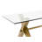 Nataliyah Glass Top Metal Base Dining Table