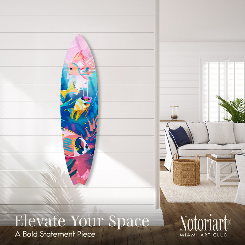 Art mural de bord de mer coloré en acrylique par Notoriart
