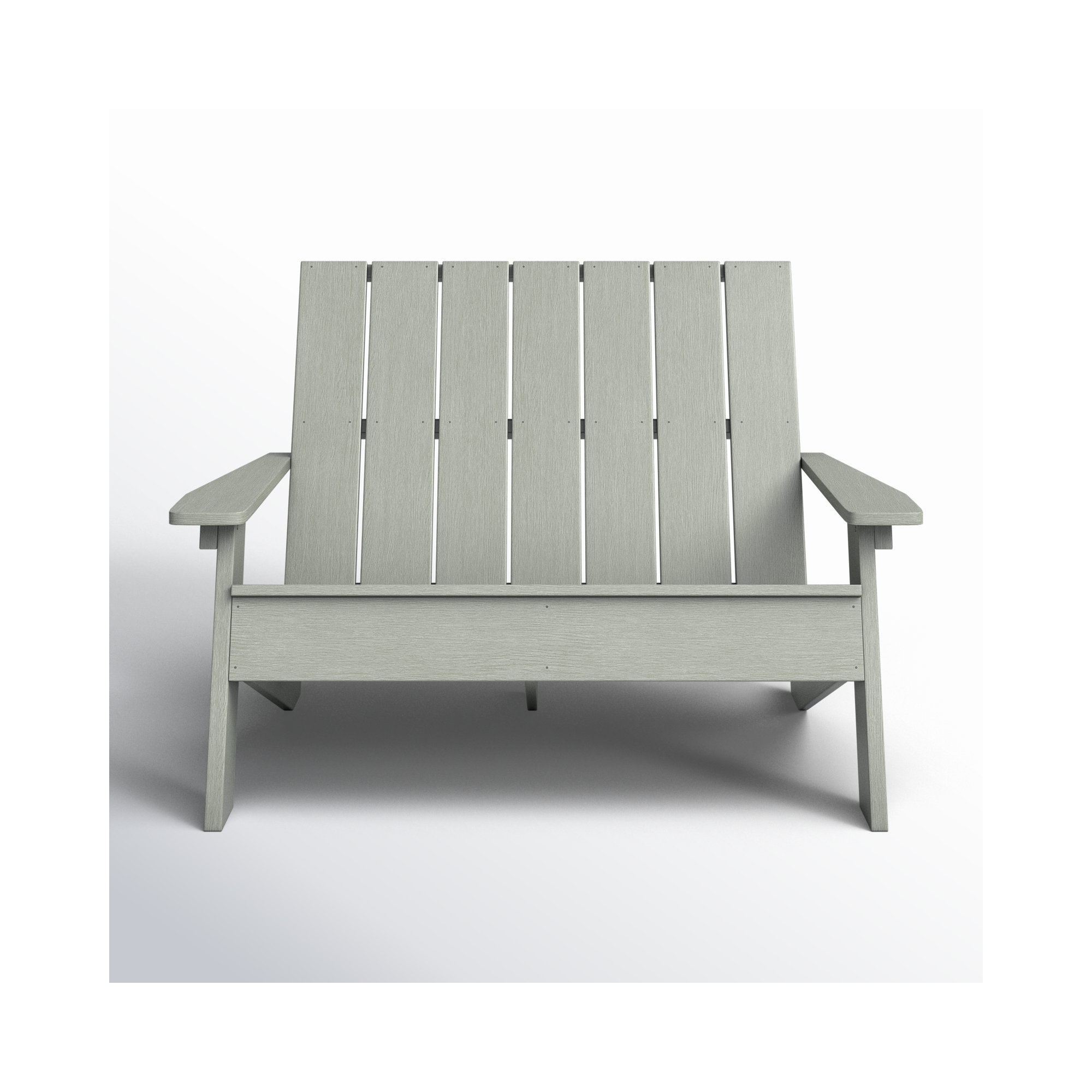 Byrnes Recycled Plastic Double Adirondack Loveseat, Eucalyptus