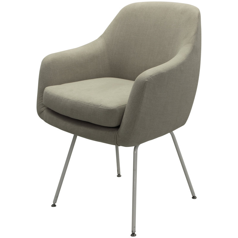 Kaif 21'' H Upholstered Armchair, Beige, White