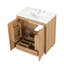 Meuble-lavabo autoportant avec lavabo en céramique, armoire de rangement moderne avec portes et tiroir