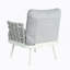 Ensemble de 2 fauteuils club en acier, blanc cassé et gris-1333026749-1333026748