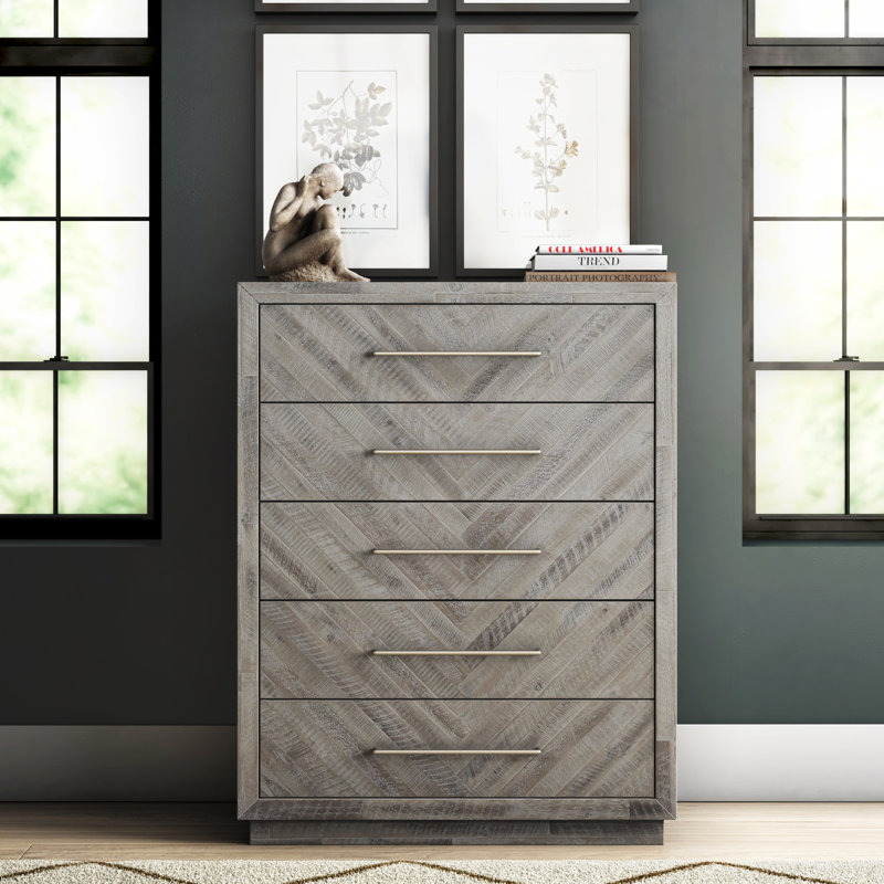 Ensemble de chambre configurable avec lit plateforme en bois massif Annebelle