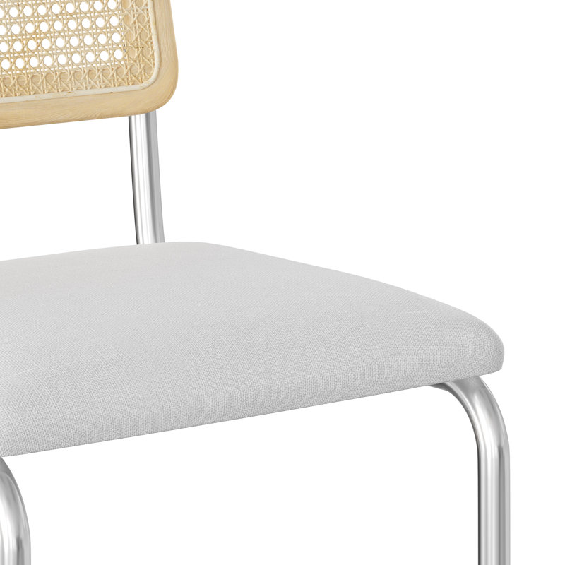 Walsh Linen Bar & Counter Stool, White, Counter Stool (24” Seat Height)