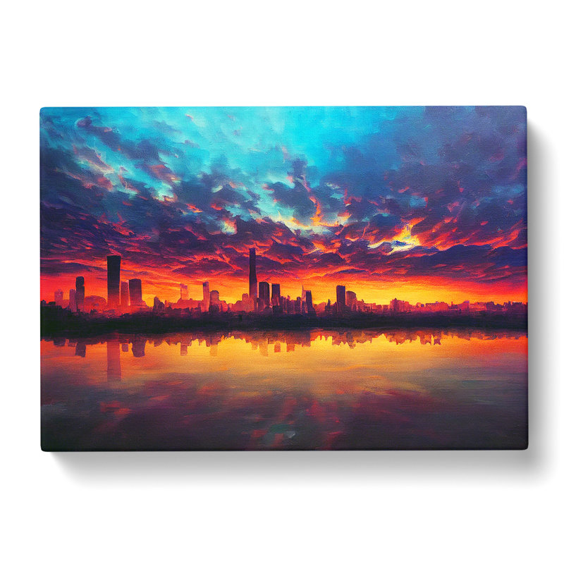 Staggering Skyscraper Skyline - Wrapped Canvas, 35cm H x 50cm W x 3cm D
