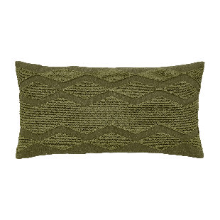 Cotton Green Rectangular Lumbar Cushion