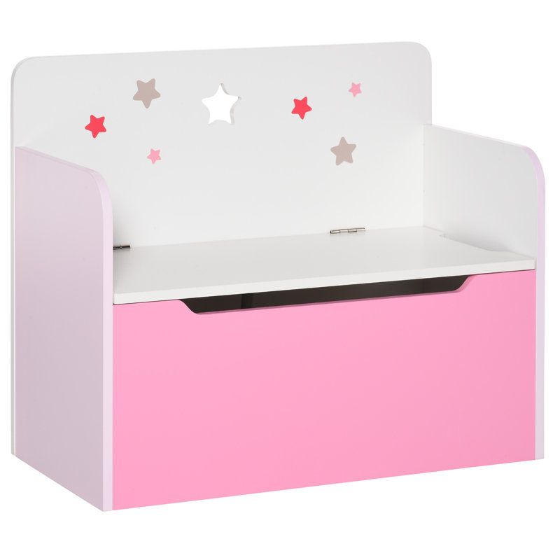 Suzan Kids Toy Storage Bench, Pink