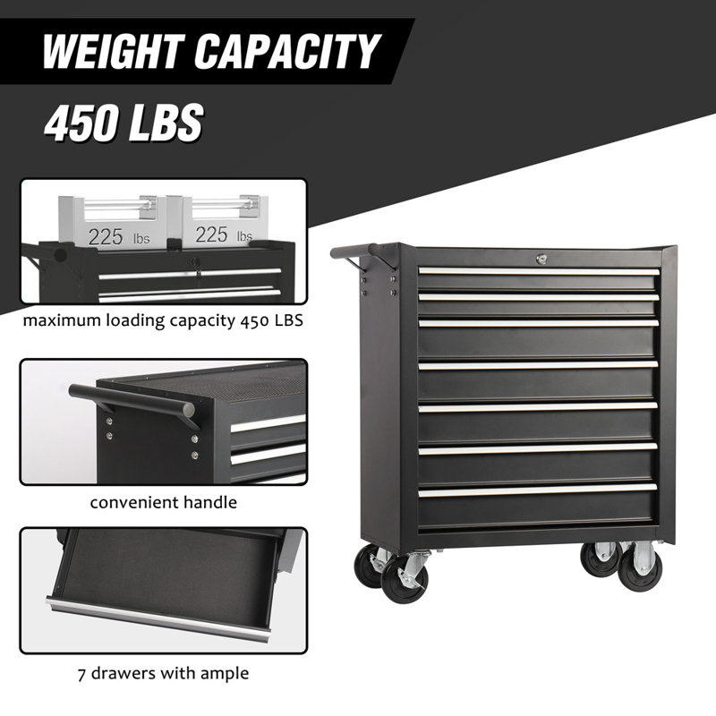 Rolling Tool Chest With 7-Drawer Tool Box