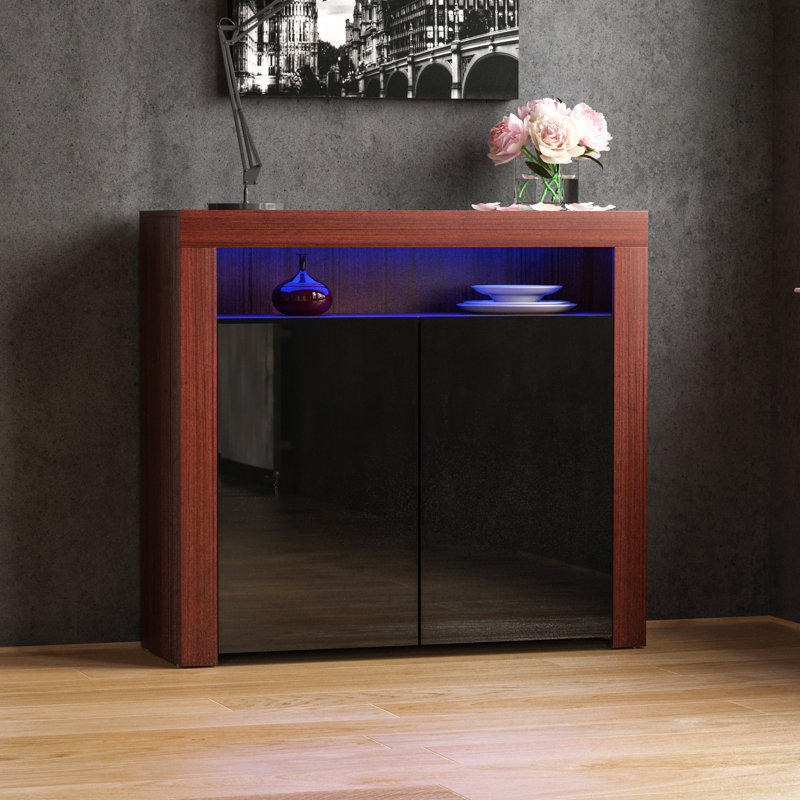 Muskoka 107.01cm Sideboard, Walnut/Black