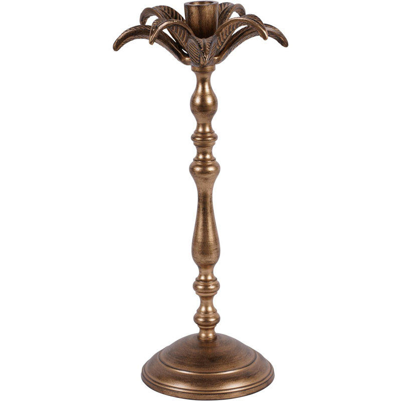 Aluminium Tabletop Candlestick, 36 cm H x 13 cm W x 13 cm D