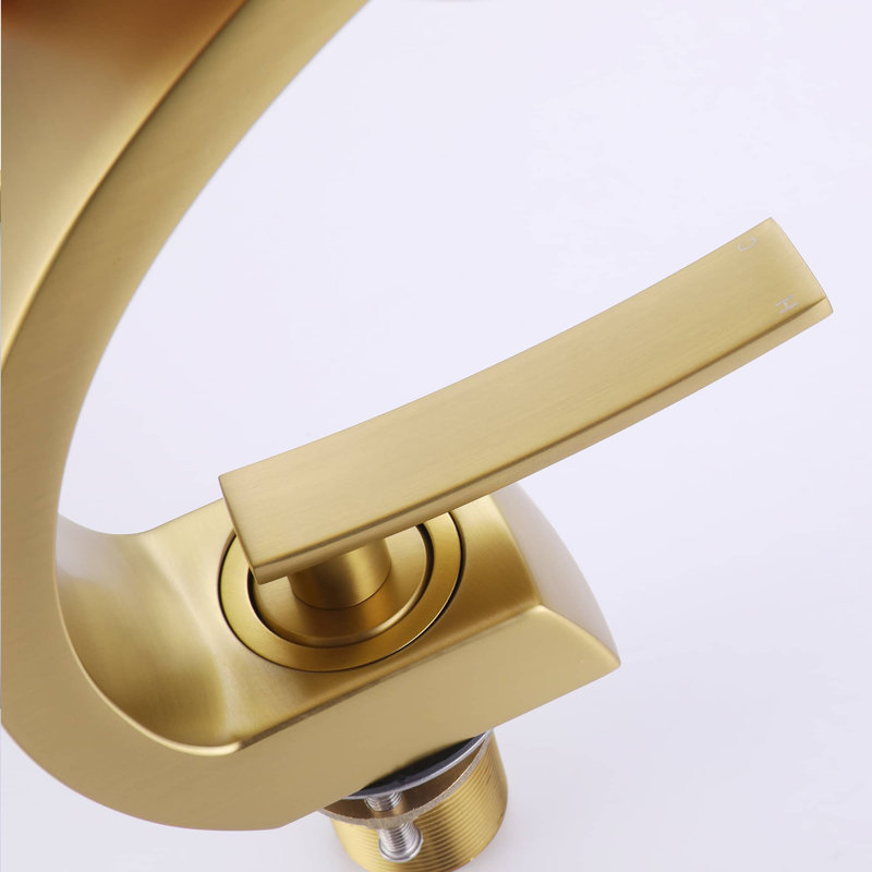 Single-Hole Single-handle Bathroom Faucet, Brushed Gold