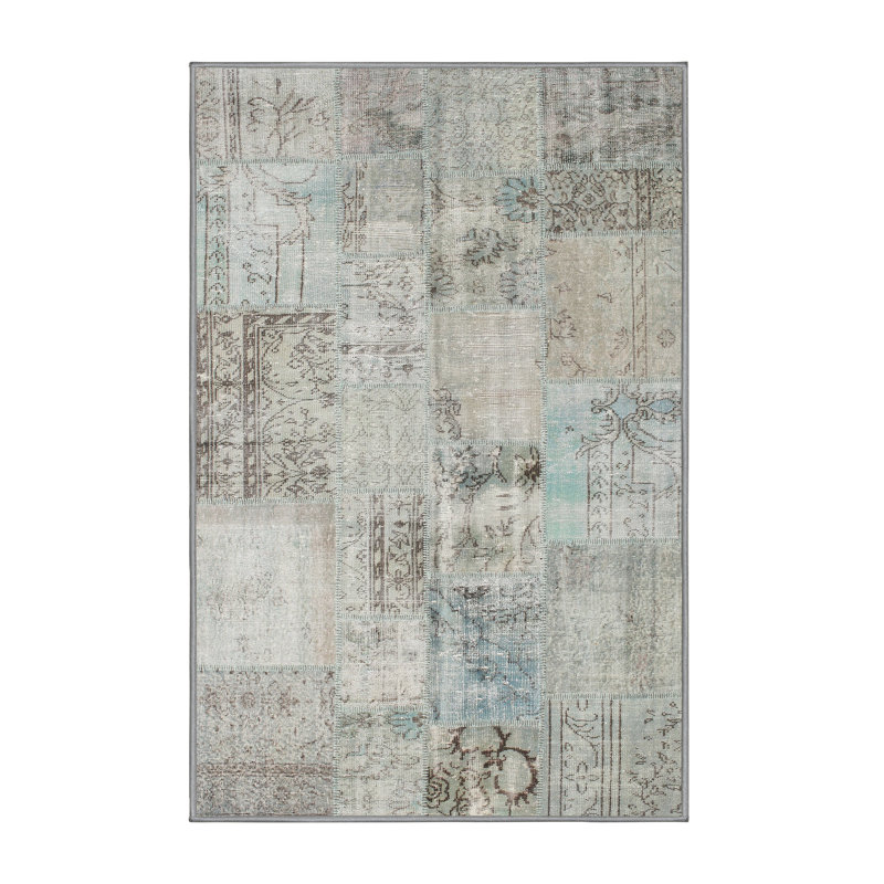 Tapis gris/beige/brun contemporain, Rectangle 7 pi x 9 pi